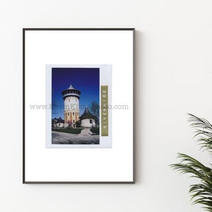 RIVERSIDE, Illinois Water Tower - Unframed Photography Wall Art Print - Polaroid Instant Film Print - Chicagoland, Illinois Signs