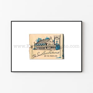 GENERAL WAYNE INN Vintage Matchbook Print - Unframed Wall Art Print - Merion, Pennsylvania,