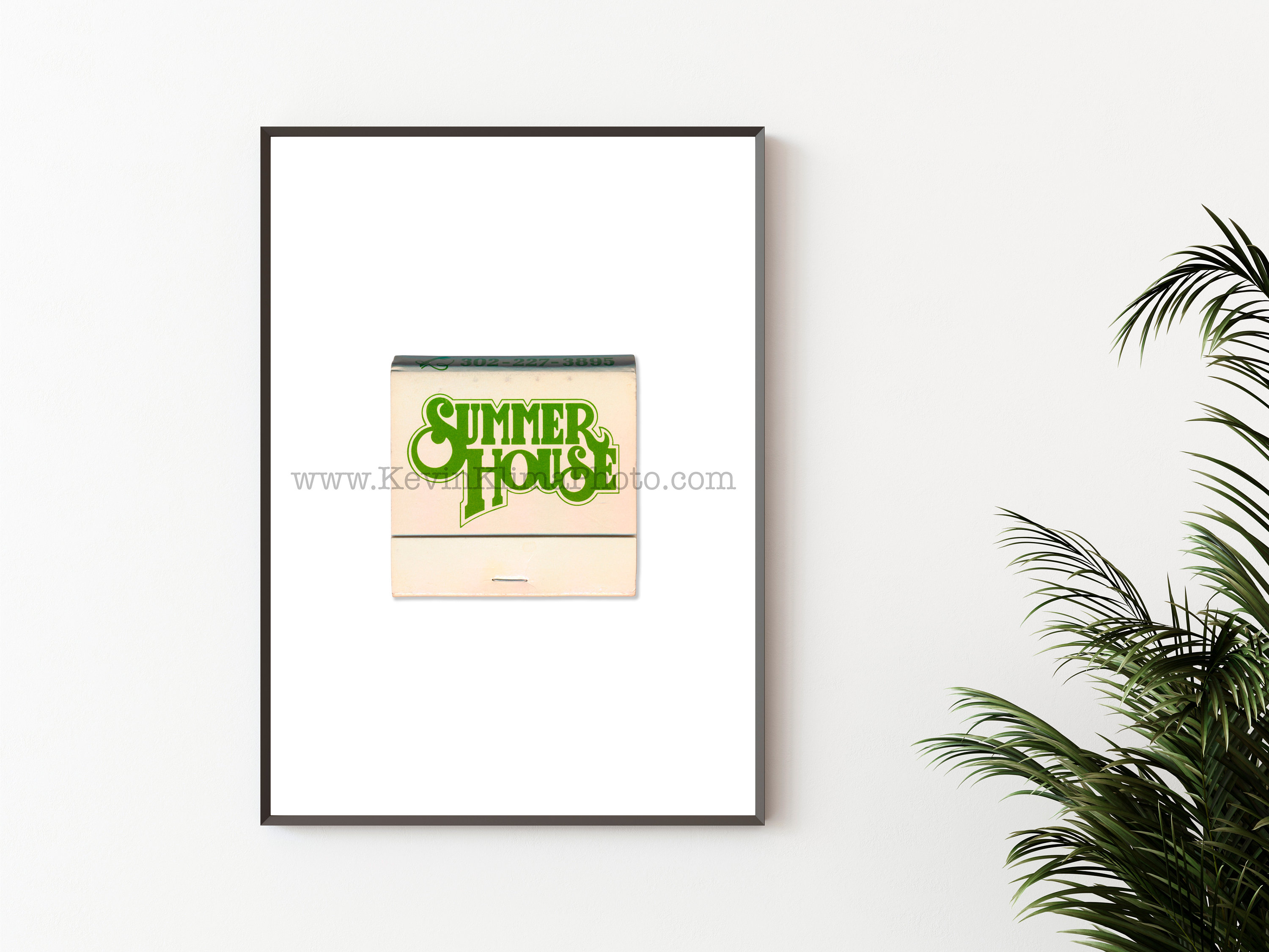 SUMMER HOUSE - Unframed Photography Print - Vintage Restaurant Bar Matchbook Print - Wall Art Print - Rehoboth Beach, Delaware