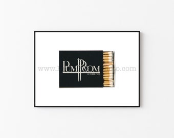 Chicago Photography Print - Unframed Vintage Matchbook Print - Pump Room Chicago, Bar, Restaurant Art