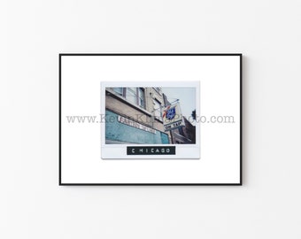 SUNNYSIDE TAP, CHICAGO - ingelijste fotografieprint, polaroid instantfilmprint - Old Chicago Dive Bar