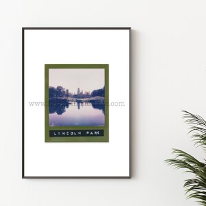 CHICAGO SKYLINE Photography - Unframed Wall Art - Polaroid Instant Film Print - Lincoln Park Print
