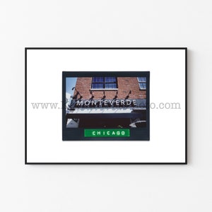MONTEVERDE, Chicago Photography - Unframed Wall Art, Polaroid Instant Film Print - Chicago Italian Restaurant Photo