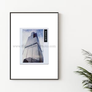 SEARS TOWER, CHICAGO Photography - Unframed Wall Art - Polaroid Instant Film Print - Willis Tower Building
