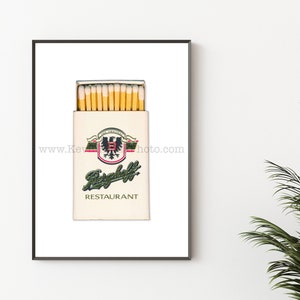 Chicago Photography Print - Vintage Matchbox Print - Unframed Wall Art - Berghoff Restaurant, Downtown Chicago