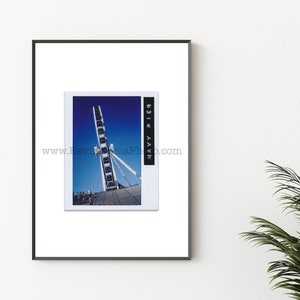 NAVY PIER Ferris Wheel, CHICAGO Photography Print - Unframed Wall Art - Polaroid Instant Film Print - Chicago Lakefront Photo Prints