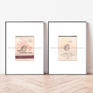 The OYSTER BAR, NYC - Set of 2 Unframed Matchbook Photography Prints