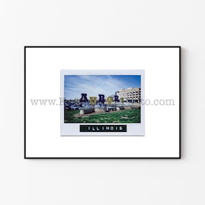 AURORA, ILLINOIS, Chicagoland Photography Print - Unframed Wall Art - Instax Polaroid Instant Film Print - Chicago Suburbs Sign
