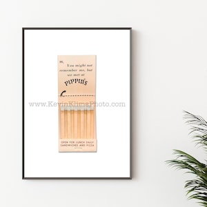 Pippin&#39;s Tavern, Chicago Photography Print - Vintage Matchbook Print - Unframed Wall Art - Chicago Bar Print, Gold Coast, Chicago