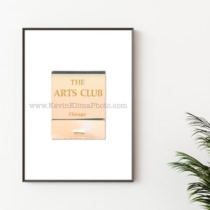 The ARTS CLUB CHICAGO - Vintage Matchbook Print - Unframed Wall Art Print - Chicago Art
