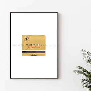 Vintage Las Vegas Matchbook Print - Unframed Wall Art Print - Frontier Hotel and Casino, Las Vegas