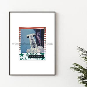 REZA&#39;S, Chicago Photography Print - Unframed Wall Art - Polaroid Instant Film Print - River North, Chicago Restaurant, Piano Bar