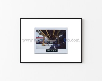 CHICAGO El TRACKS Photography Print - Unframed Wall Art - Polaroid Instant Film Print - CTA Elevated Train Tracks - Damen, Ravenswood