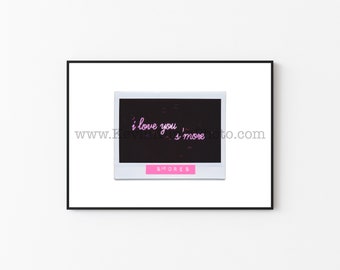 LOVE YOU SMORE Photography Print - Unframed Wall Art - Polaroid Instant Film Print - Chicago Photo, Kitchen Decor - Candy, Sweets, Sugar