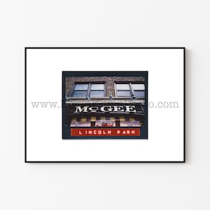 MGOE&#39;S TAVERN, Chicago Fotografie Druck, ungerahmte Wandkunst - Polaroid Instant Film Print - Lincoln Park, Chicago Irish Bar Schild
