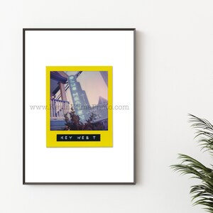 BLUE HEAVEN, Key West Photography Print - Unframed Wall Art - Polaroid Instant Film Print - Florida Keys