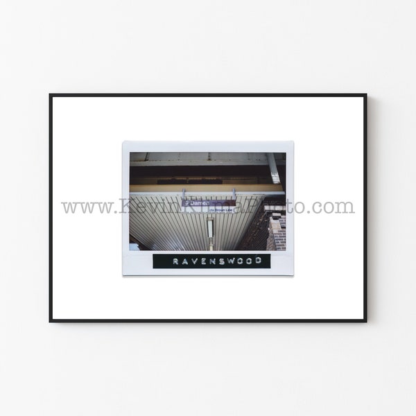 RAVENSWOOD, DAMEN CTA Photography Print - Unframed Wall Art - Polaroid Instant Film Print - Chicago Photography