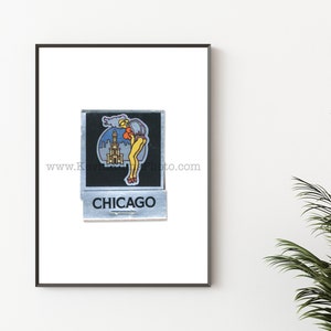 Chicago Photography Print - Vintage Matchbox Print - Unframed Wall Art - Downtown Chicago, Watertower
