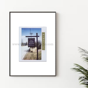 GLEN ELLYN, ILLINOIS, Chicagoland Photography Print - Unframed Wall Art, Polaroid Instant Film Print - Chicago Suburbs