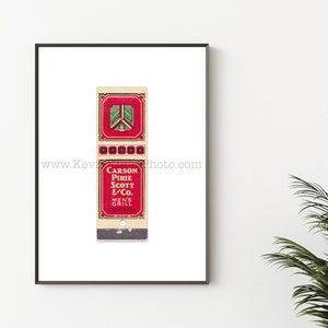Carson Pirie Scott, Men&#39;s Grill, Chicago - Unframed Photography Print, Vintage Matchbox Print - Downtown Chicago, IL Wall Art