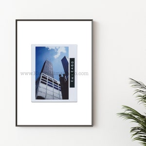 WATER TOWER PLACE, Chicago Photography Print - Unframed Wall Art, Polaroid Instax Instant Film Print - John Hancock Building