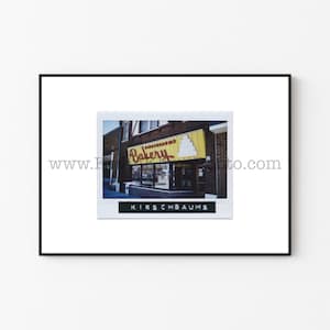 KIRSCHBAUM&#39;S BAKERY, Western Springs, IL - Unframed Photography Wall Art Print - Polaroid Instant Film Print - Chicagoland, Illinois Signs