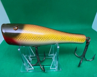 Vintage 1960s Lure Lot of (2) : Creek Chub Nike Fishing Lures, Orange/Black  Spots and Yellow/ Red Spots ~ Lightly Used