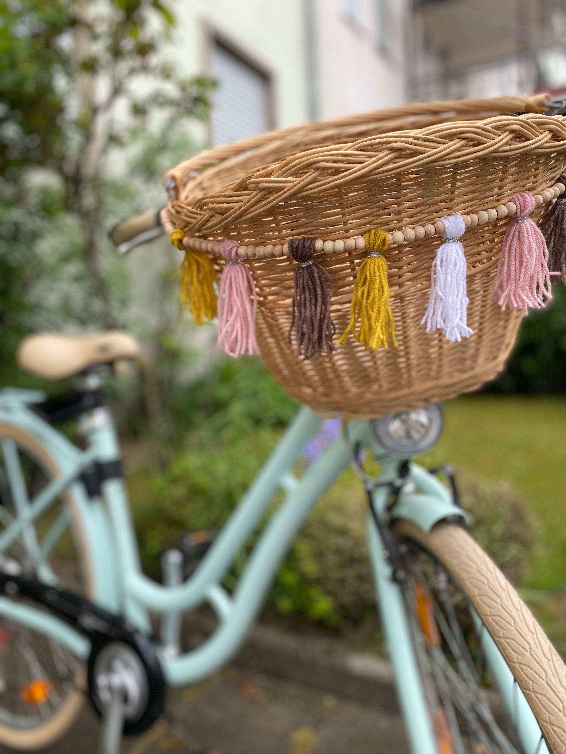 Bicycle Garland Macramé Boho Bicycle Accessories Bicycle Etsy