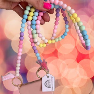 Chaîne de téléphone portable pastel bonbons glands bohème hippie bodycross perles colorées Sans étui ! (hors housse) perles acryliques