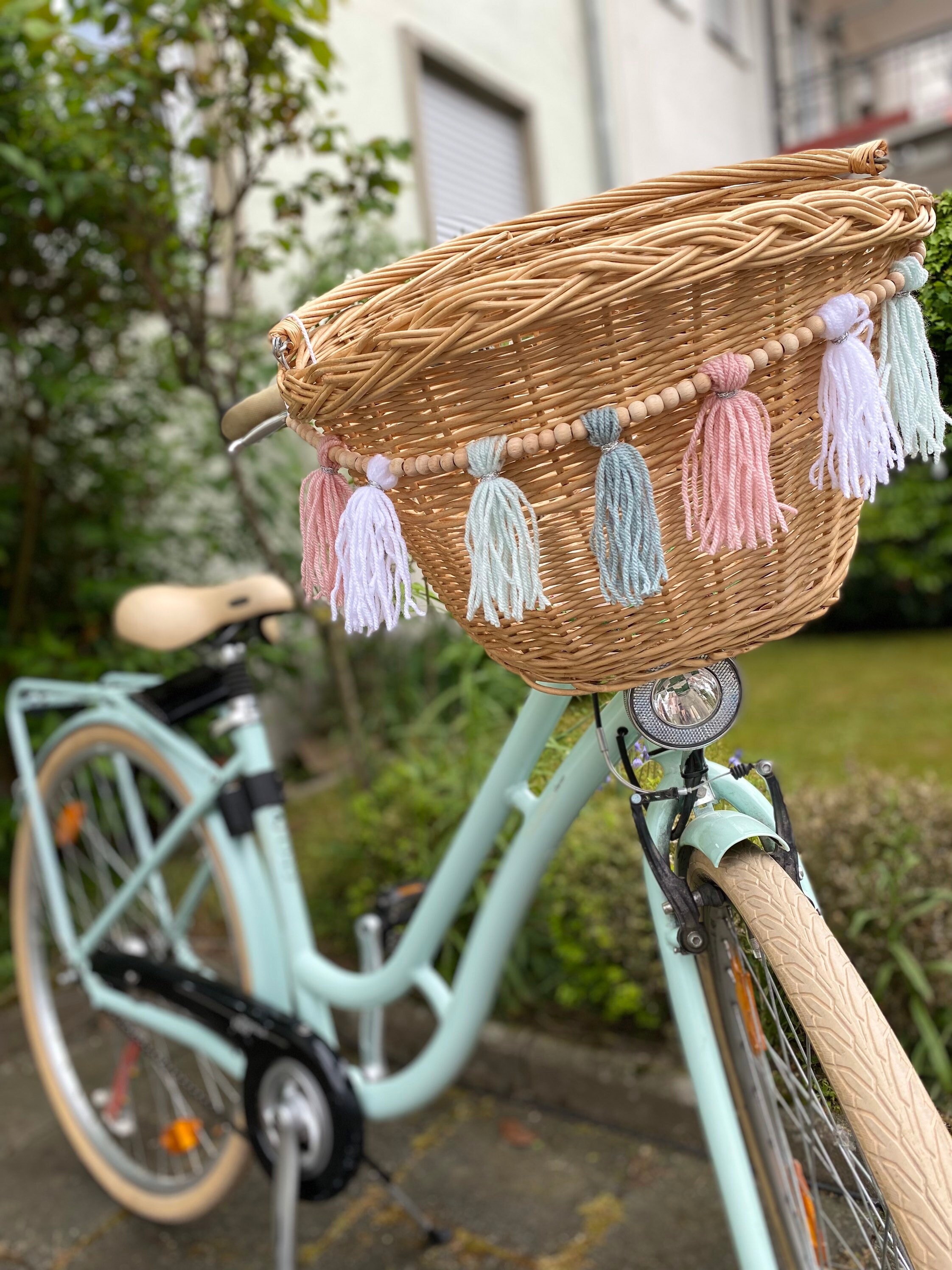 Bicycle Garland Macramé Boho Bicycle Accessories Bicycle Etsy
