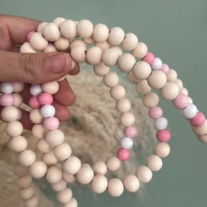 Chaîne de téléphone portable Klara perles en bois Bodycross Boho Hippie chaîne d'été collier de perles Mala glands (sans étui) perles en bois