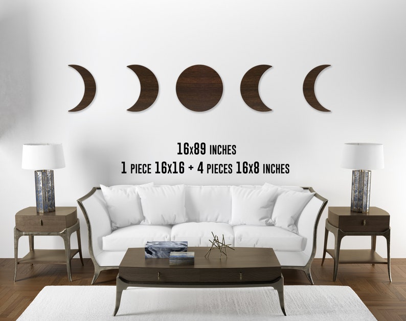 Moon Phase Wall Hanging Moon Phases Wall Art Boho Crescent Etsy