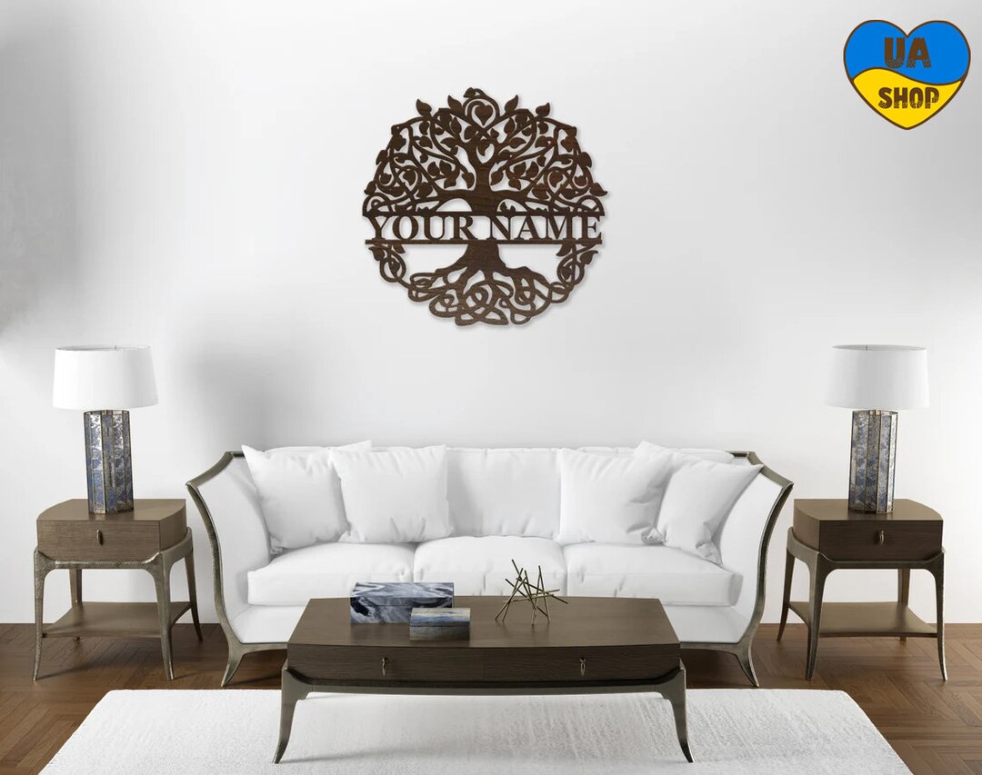 Family Name Sign Wood ,family Tree Wall Art Wood, Familty Last Name ...