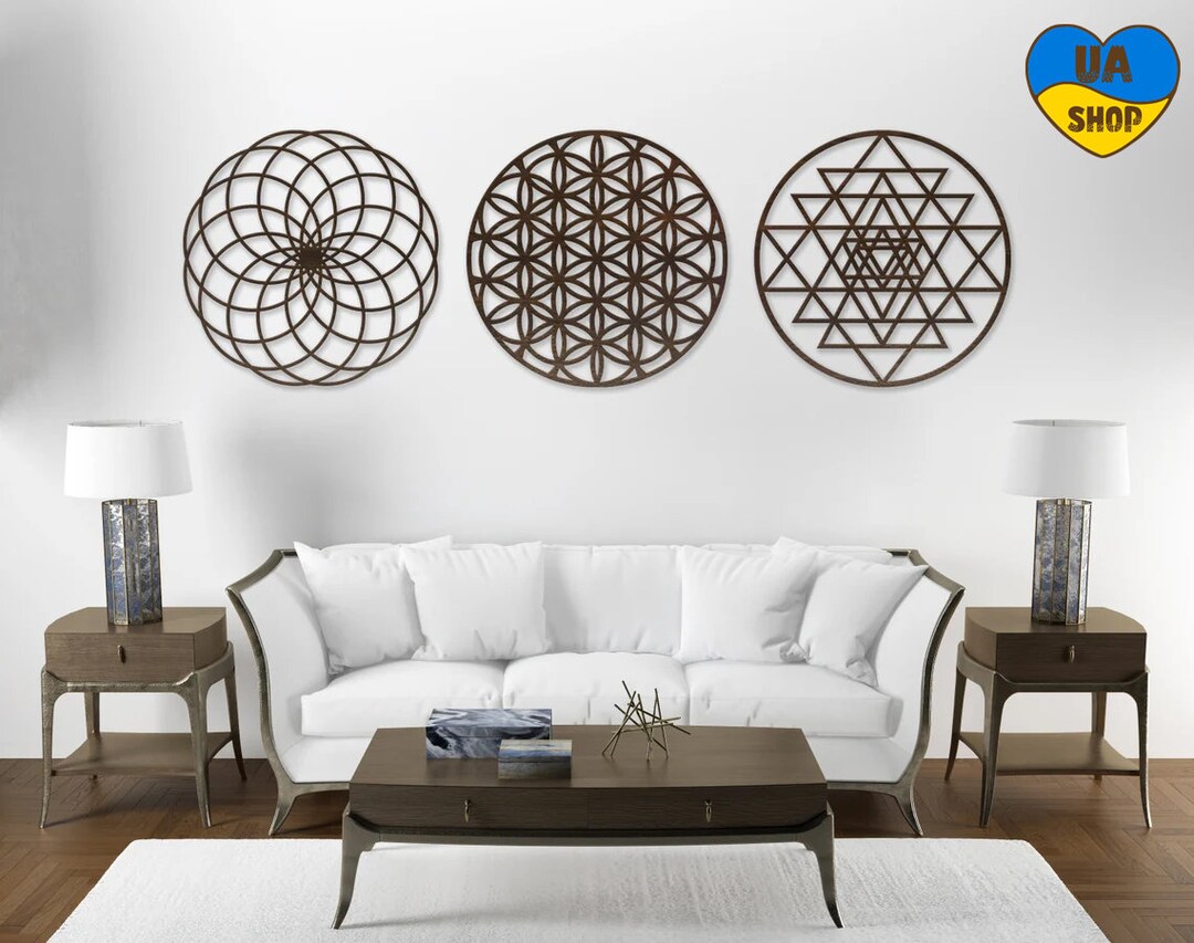 Sacred Geometry Wall Art Decor,geometric Wood Wall Art,geometric Wooden