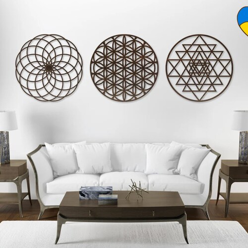 Sacred Geometry Wall Art Wood Wall Etsy