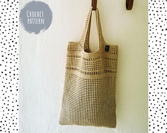 CROCHET PATTERN X "SIERRA" Market Bag Crochet Pattern X Summer Purse Crochet Pattern X Tote Bag Crochet Pattern X Easy Crochet Pattern