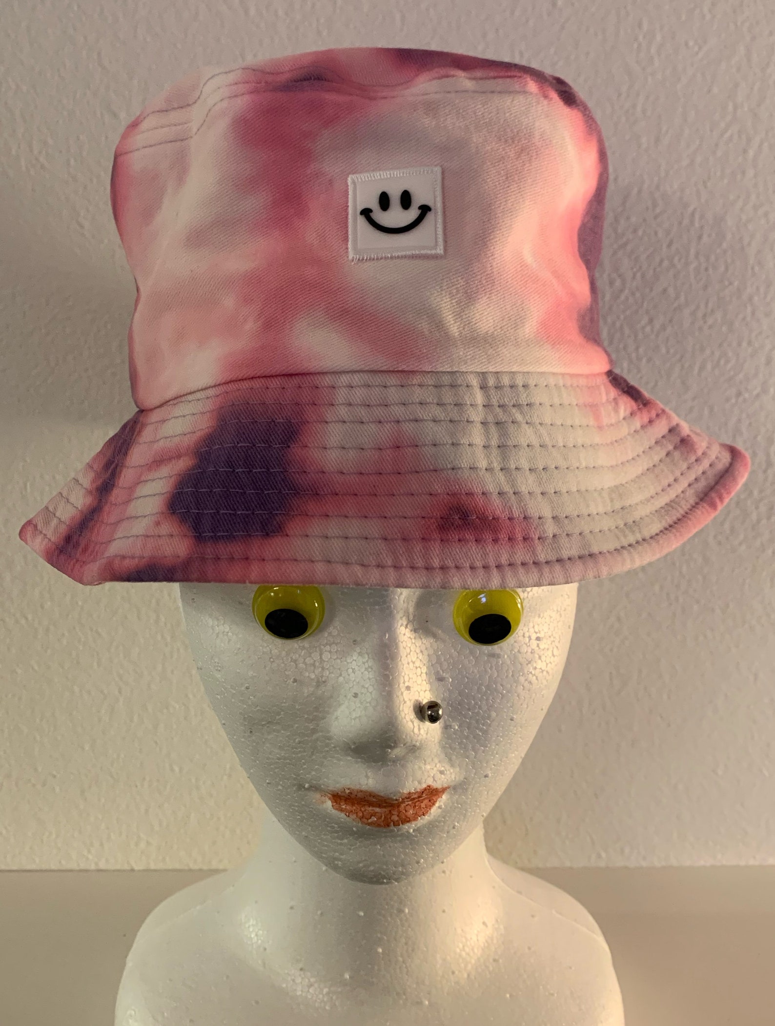 Purple Acid Wash Bucket Hat Etsy