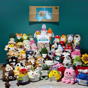 Positive Friends Crochet Handmade Plushies | Positive Potato Animals, Gift Box & Gift Card | 80+ Styles