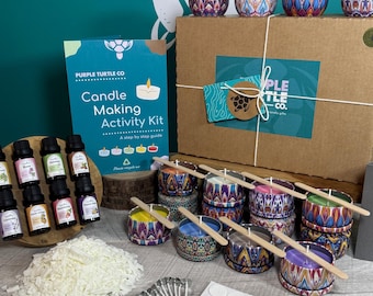 Candle Making Activity Kit: Soy Wax, Natural Fragrance Oils, Colours, Everything You Need