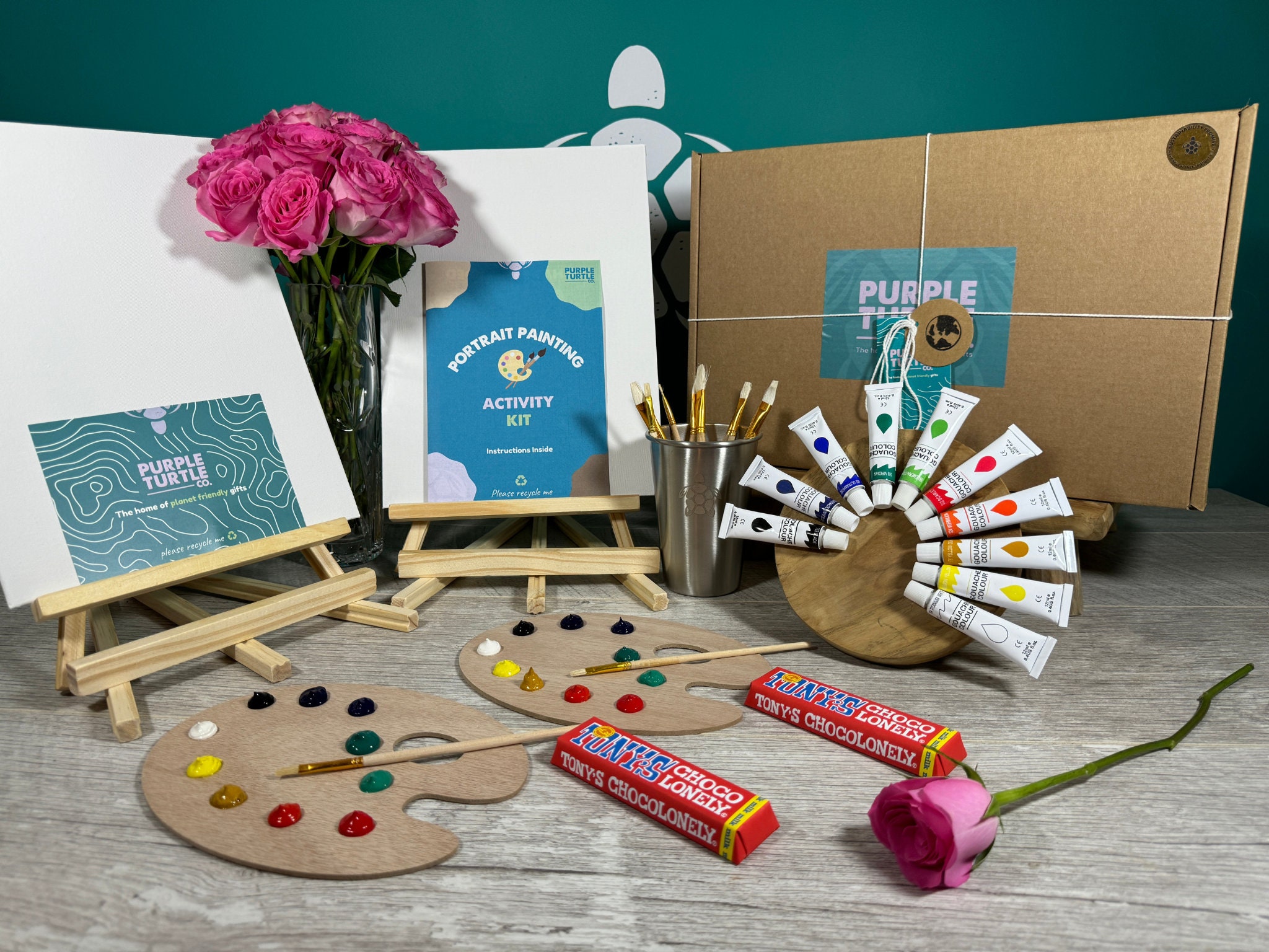Paint My Partner Date Night Box | Paint & Sip | Perfect for Birthdays, Valentines Day, Anniversaries | Gifts for Couples