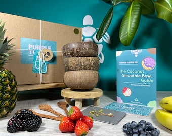 Coconut Bowl & Spoon Set: Eco-Friendly Breakfast Smoothie Gift Box