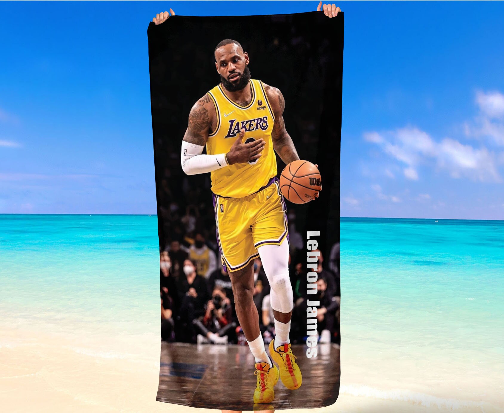 LeBron James Los Angeles Lakers Beach Towels Sport Basketball  Ocean Summer Gift