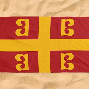 Byzantine Empire Pennant Flag Design Beach Towel Bath Gift