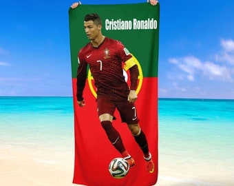 Cristiano Ronaldo Portugal Voetbal Strandlaken Voetbal Cadeau Bad