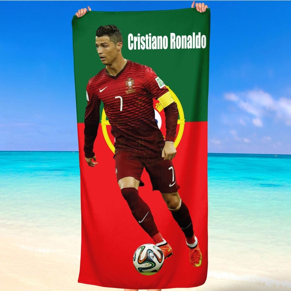 Cristiano Ronaldo Portugal Fußball Strandtuch Fußball Geschenk Bad