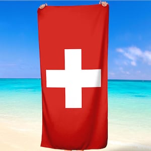 Switzerland Country National Flags Beach Towel