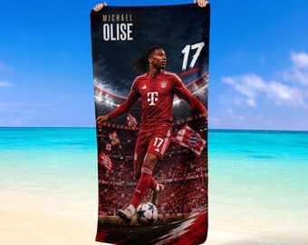 Michael Olise Football Player Luxury Beach Towel