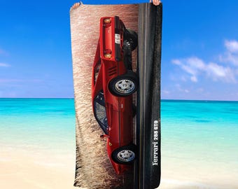 Ferrari 288 GTO Iconic Car Beach Towel Microfiber & Cotton