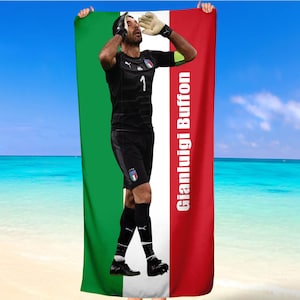 Gianluigi Buffon Italian Football Player Beach Towel Soccer Gift Bath