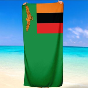 ZambiaCountry National Flags Beach Towel